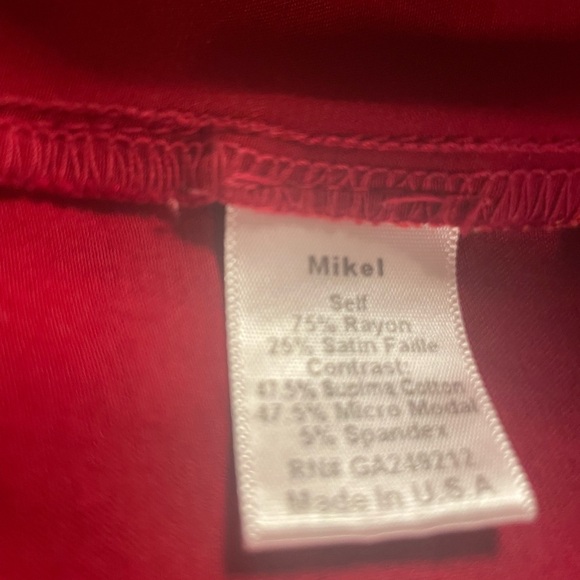 PJ Harlow Red Mikel Satin Sleep Shorts Size Medium - Picture 3 of 5